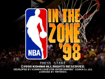 NBA in the Zone '98 (USA) screen shot title